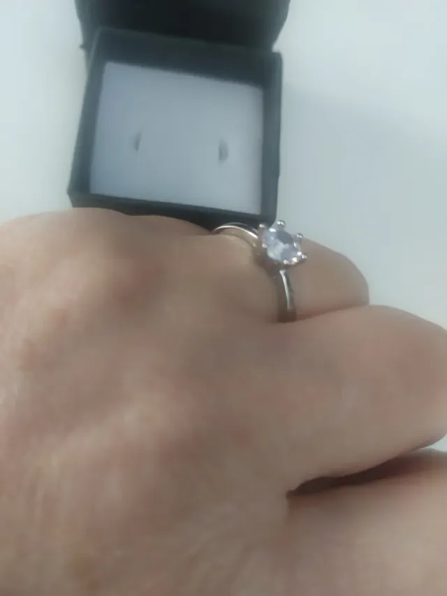 ANELLO SOLITARIO ARGENTO 925 REGOLABILE