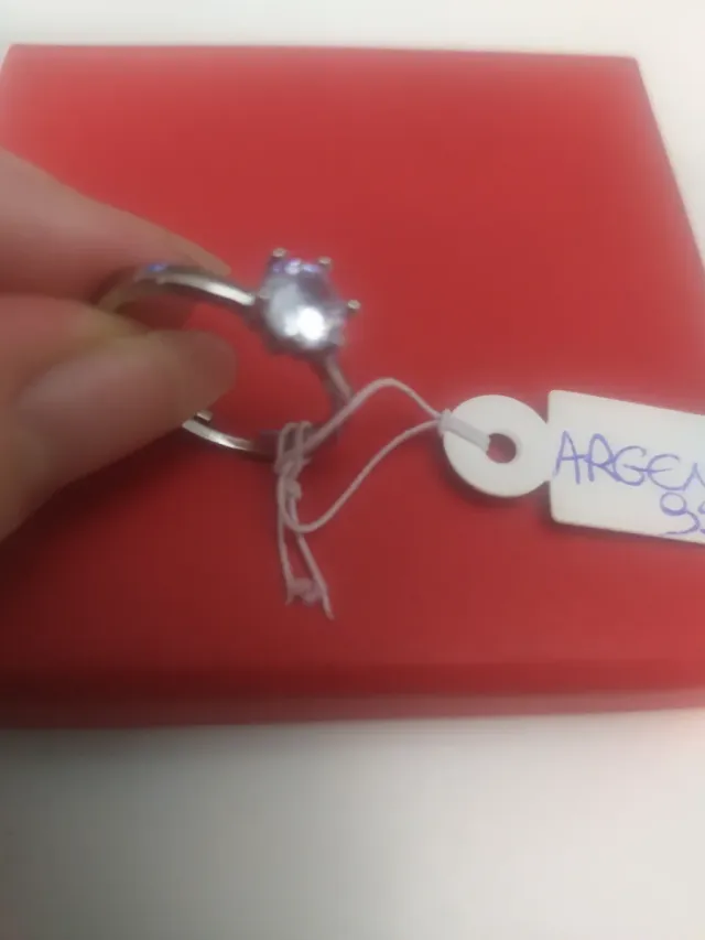 ANELLO SOLITARIO ARGENTO 925 REGOLABILE