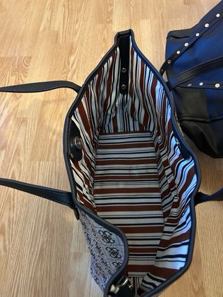 Bolso Guess Logo Flores Gris Multicolor