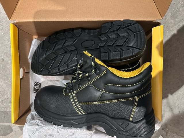 Zapatos de seguridad Bee Work negros y amarillos