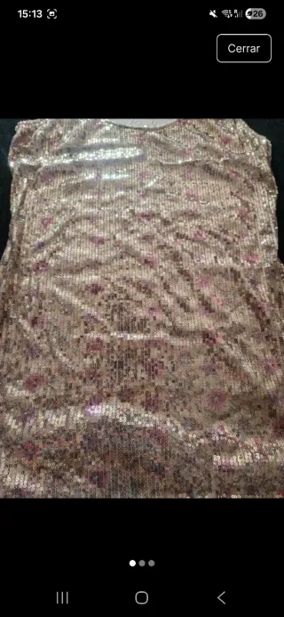 Top lentejuelas oro y rosa