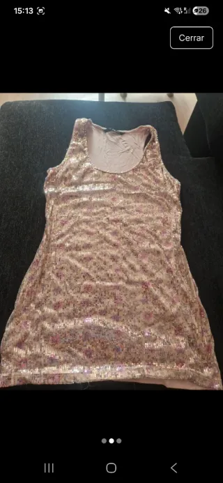 Top lentejuelas oro y rosa