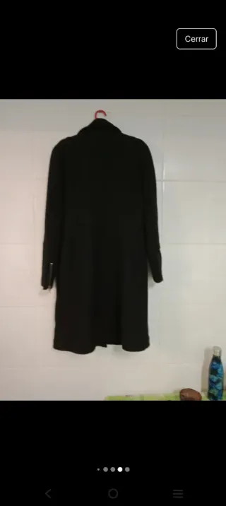 Abrigo largo Zara cremalleras Talla L