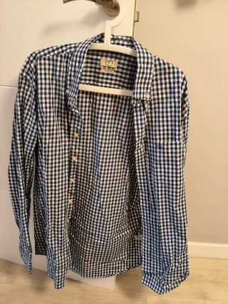 Camisa Milano cuadros azul y blanco Talla L