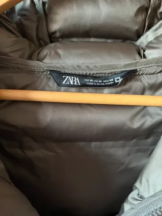 Chaqueta Puffer Zara Verde Oliva