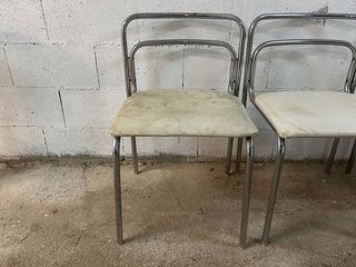 Set di 4 sedie vintage cromate