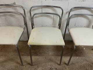 Set di 4 sedie vintage cromate