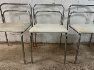 Set di 4 sedie vintage cromate