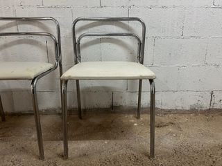 Set di 4 sedie vintage cromate