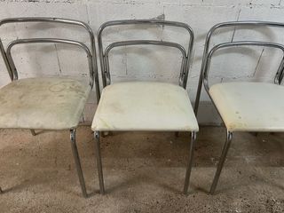 Set di 4 sedie vintage cromate