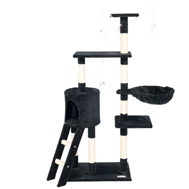 Albero per gatti graffiatoio NANI Nero