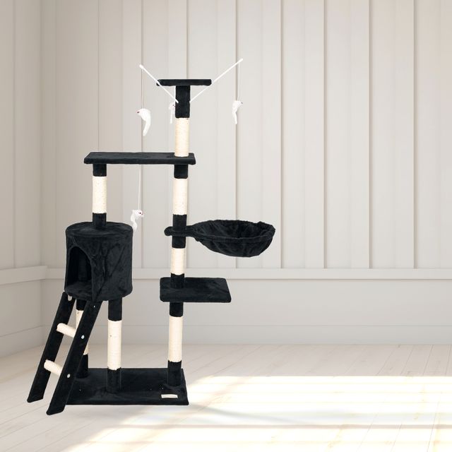 Albero per gatti graffiatoio NANI Nero