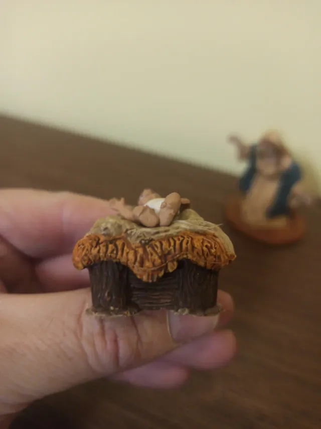 Belén Oliver 11cm Virgen, San José y Jesús