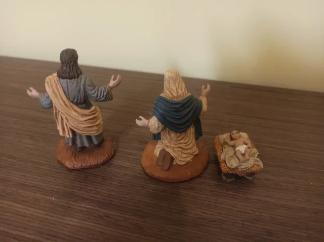 Belén Oliver 11cm Virgen, San José y Jesús