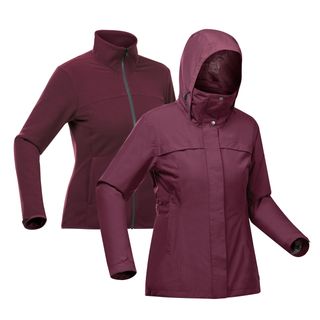 Chaqueta 3en1 de montaña y trekking impermeable Mujer