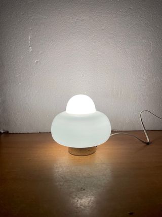 LAMPADA VINTAGE SPACE AGE DESIGN BOBECHES VETRO