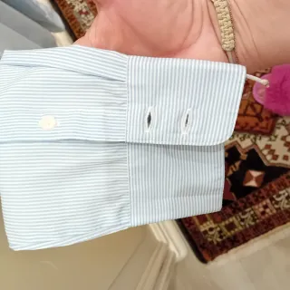 Camicia H&M a righe azzurre