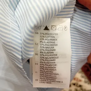 Camicia H&M a righe azzurre