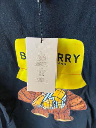Camiseta Burberry Oso Teddy Amarillo Negra