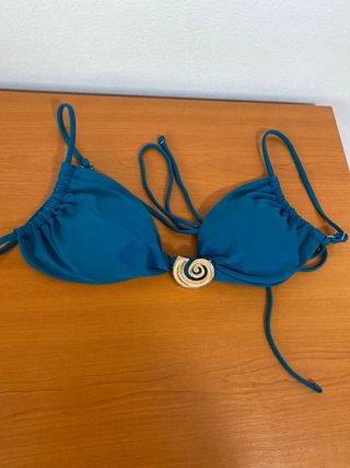 SIN USAR Parte de arriba bikini azul verdoso