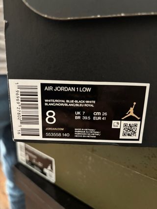 Nike Air Jordan 1 Low Negro/Azul