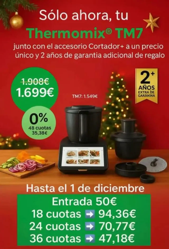 Thermomix TM7 con Cortador+ y 2 años garantía