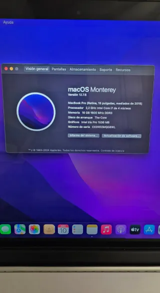 Cambio Macbook pro 2015 15" i7 16gb 500gb LEER