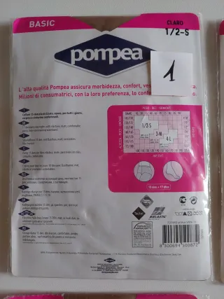 Pompea Collant 15/20 Den Taglia 1 o Small