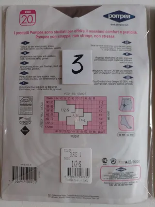 Pompea Collant 15/20 Den Taglia 1 o Small