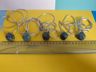 Lote 5 collares jade natural