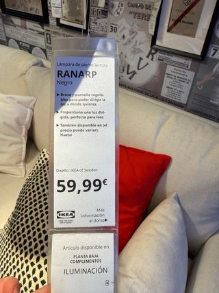 Lámpara de pie lectura IKEA RANARP