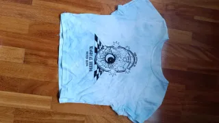 Camiseta Pull&Bear Tie-Dye Azul y Blanca