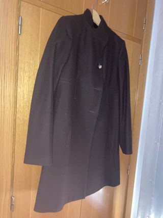 Abrigo Benetton 3/4 marrón chocolate