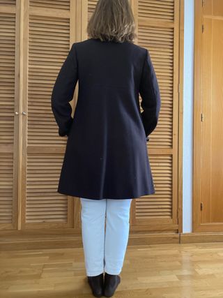 Abrigo Benetton 3/4 marrón chocolate