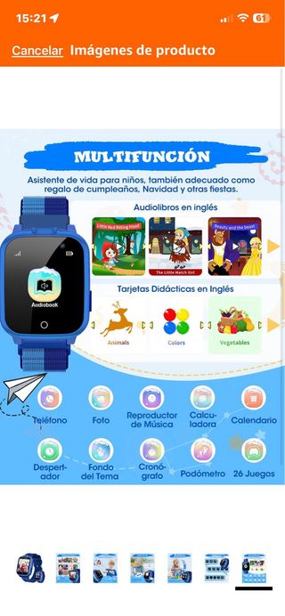 Reloj inteligente para niños azul