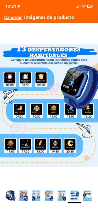 Reloj inteligente para niños azul
