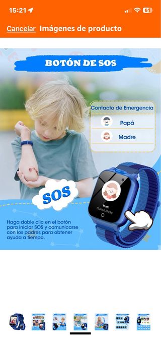 Reloj inteligente para niños azul