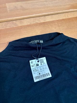 Blusa Stradivarius Negra Manga Larga Talla XS