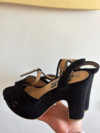 Tacones negros plataforma poco uso talla 38