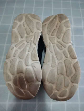 Zapatillas Skechers sin cordones azul/naranja