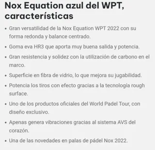 Pala Padel NOX Equation WPT 2022