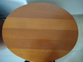 2 Mesitas de Noche Madera Redondas