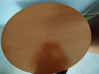 2 Mesitas de Noche Madera Redondas