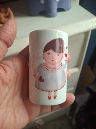 Deliziosa candela angelo in porcellana