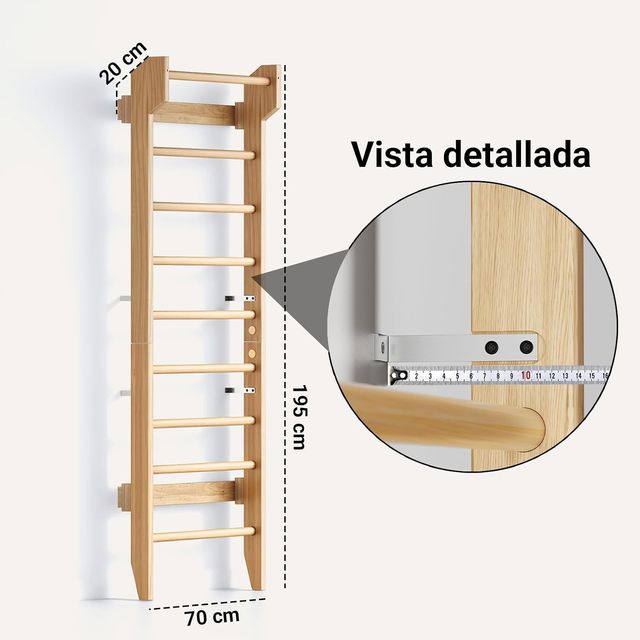 NUEVO - Espaldera de madera para gimnasio en casa
