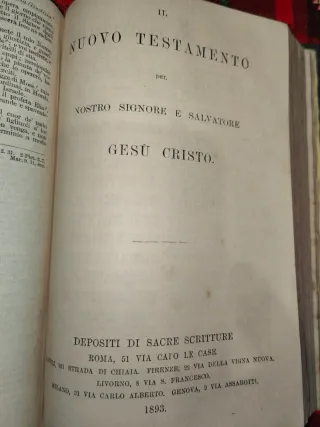 Sacra Bibbia 1893 - Antico e Nuovo Testamento