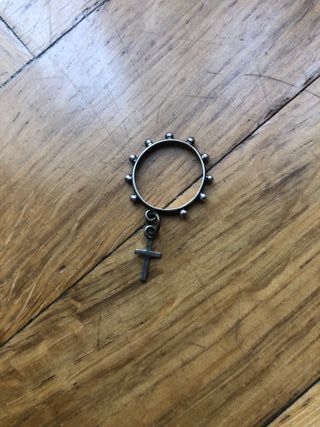 Anillo Plata Rosario Cruz 16.5mm