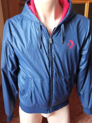 Chaqueta Converse Hombre Talla M Azul/Roja