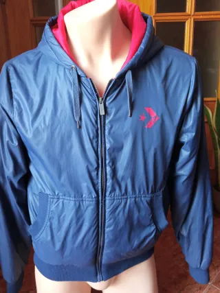 Chaqueta Converse Hombre Talla M Azul/Roja