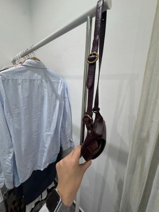 Bolso Massimo Dutti Marrón Piel Cocodrilo